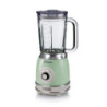 Frullatore Vintage 1,5L 1000W 4 Lame Acciaio Tazza Vetro Verde