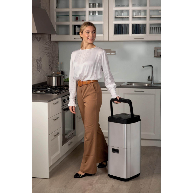 Pattumiera Intelligente 60W Essiccatore Rifiuti Silver