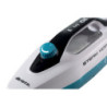 Scopa a vapore pieghevole 10 in 1 1500W kit accessori bianco azzurro