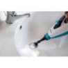 Scopa a vapore pieghevole 10 in 1 1500W kit accessori bianco azzurro