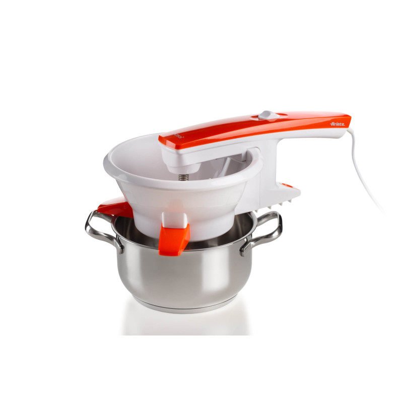 Passaverdure Elettrico 3 Dischi Acciaio Inox 25W Bianco Arancio