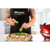Forno pizza 4 minuti piastra refrattaria 1200W nero compatto