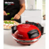 Forno pizza 4 minuti piastra refrattaria 1200W nero compatto