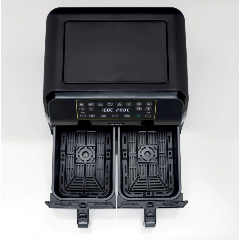 Friggitrice ad Aria 1700W Doppio Cestello 8L Digitale Nera