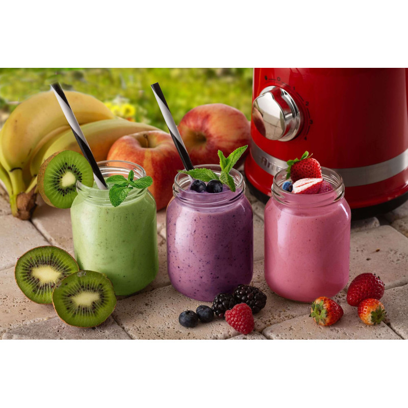 Frullatore Moderna 1000W Tazza Vetro 1.5L 4 Velocità Rosso