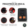 Friggitrice ad Aria 1300W 6L 8 Programmi Cestello Trasparente Nero