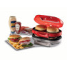 Macchina per Hamburger 1200W Doppie Piastre Antiaderenti Rossa