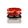 Macchina per Hamburger 1200W Doppie Piastre Antiaderenti Rossa