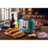 Macchina per Hot Dog 650W 4 Spazi 5 Livelli Espulsione Azzurro