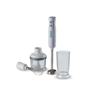 Pimer 3in1 700W 2 Velocità Lama Inox Bicchiere Bianco Celeste