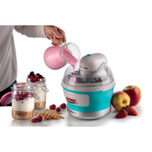 Zoom Macchina per fare il gelato 12W, capacità 1,5L, tempo preparazione 30 minuti - Azzurro