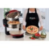 Forno pizza doppio 2300W 2 pietre refrattarie 5 livelli rosso