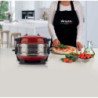 Forno pizza doppio 2300W 2 pietre refrattarie 5 livelli rosso