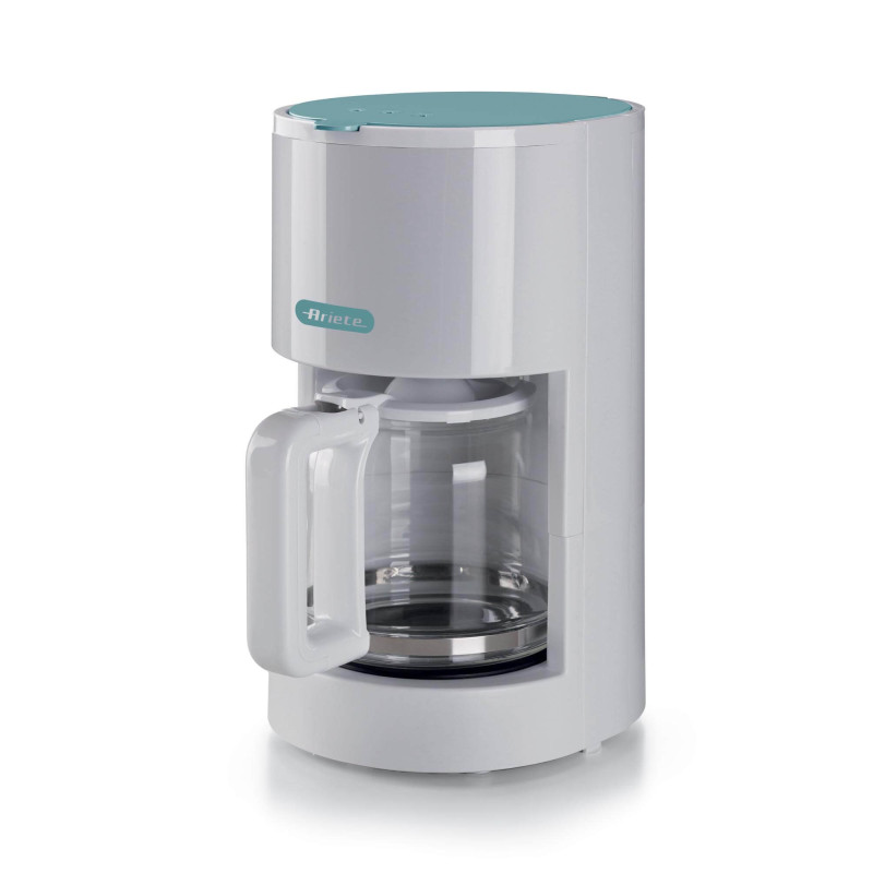Macchina caffè americano 12 tazze filtro lavabile white teal