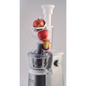 Zoom Estrattore di succo Centrika Slow Juicer Metal 400W, acciaio inox, tappo antigoccia - Argento