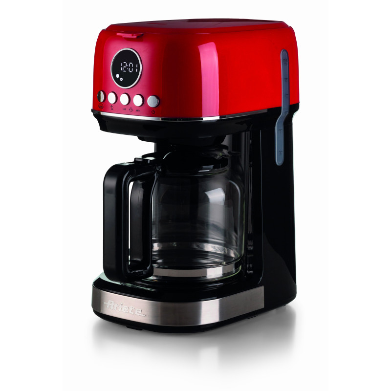 Macchina da caffè filtro moderna 15 tazze LCD rossa riscaldante