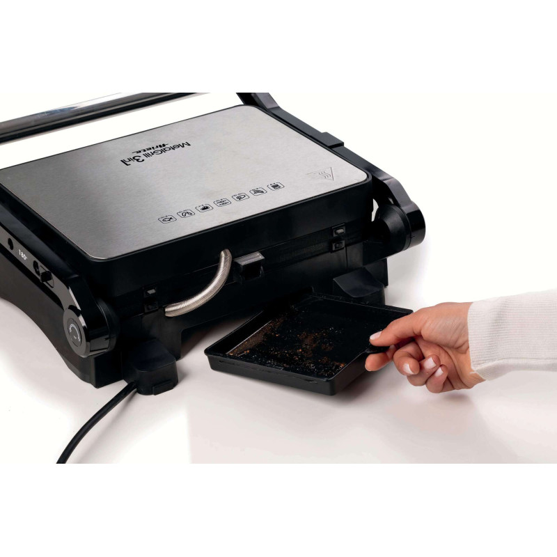 Griglia Elettrica 3in1 2000W Piastre Antiaderenti Silver Black