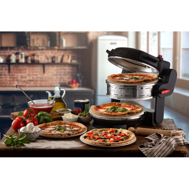 Forno pizza 2300W doppia pietra 2 pizze in 4 minuti nero