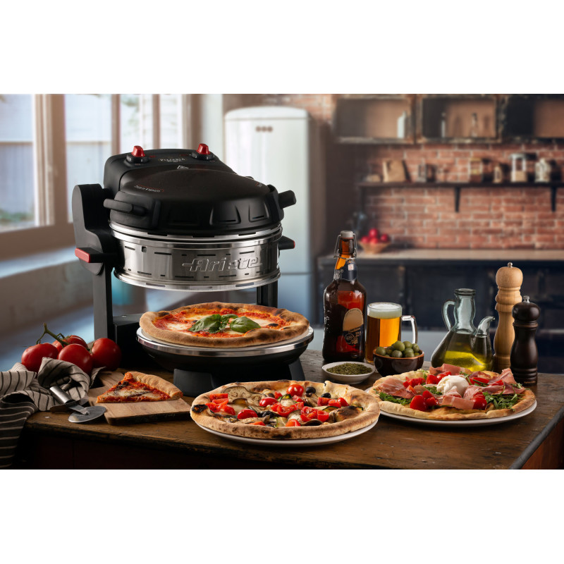 Forno pizza 2300W doppia pietra 2 pizze in 4 minuti nero