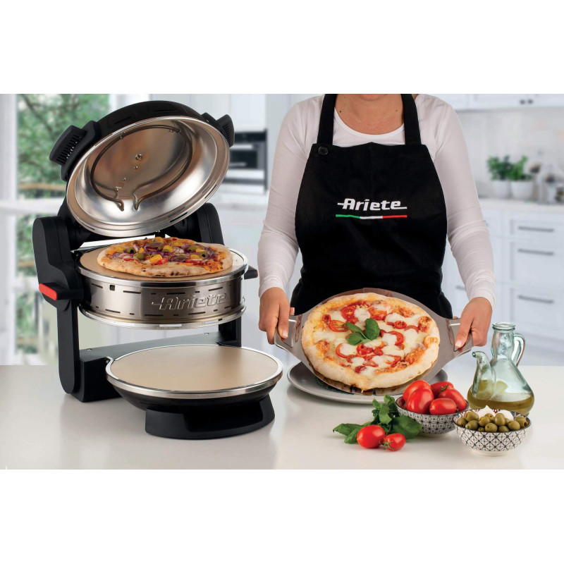 Forno pizza 2300W doppia pietra 2 pizze in 4 minuti nero