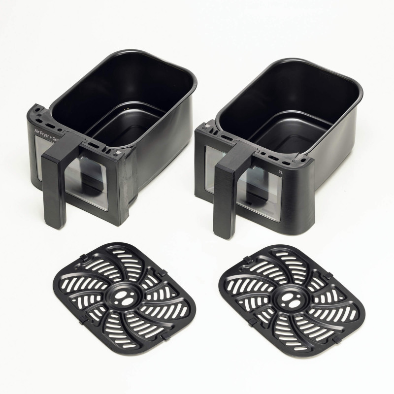 Friggitrice ad Aria Doppia 9L 2400W 11 Programmi Nero