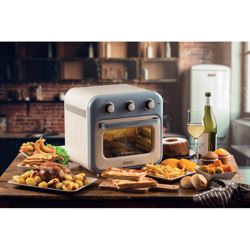 Friggitrice ad Aria e Forno Vintage 16L 1400W Accessori Celeste