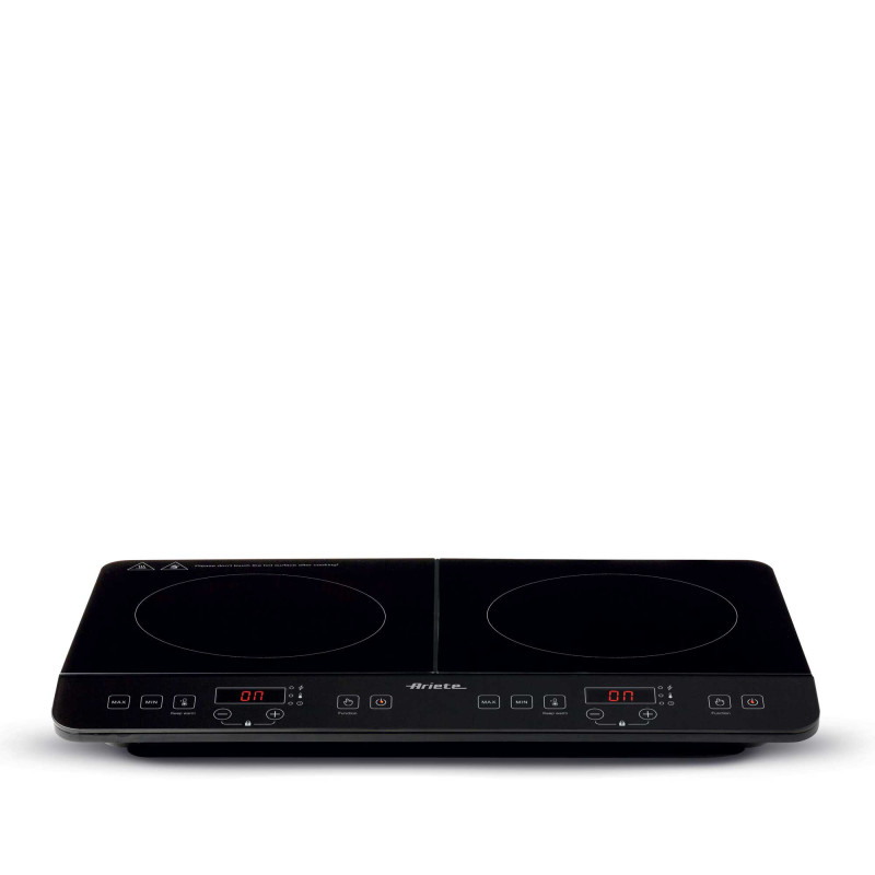 Piastra a Induzione Doppia Portatile 2000W+1500W Timer Nero