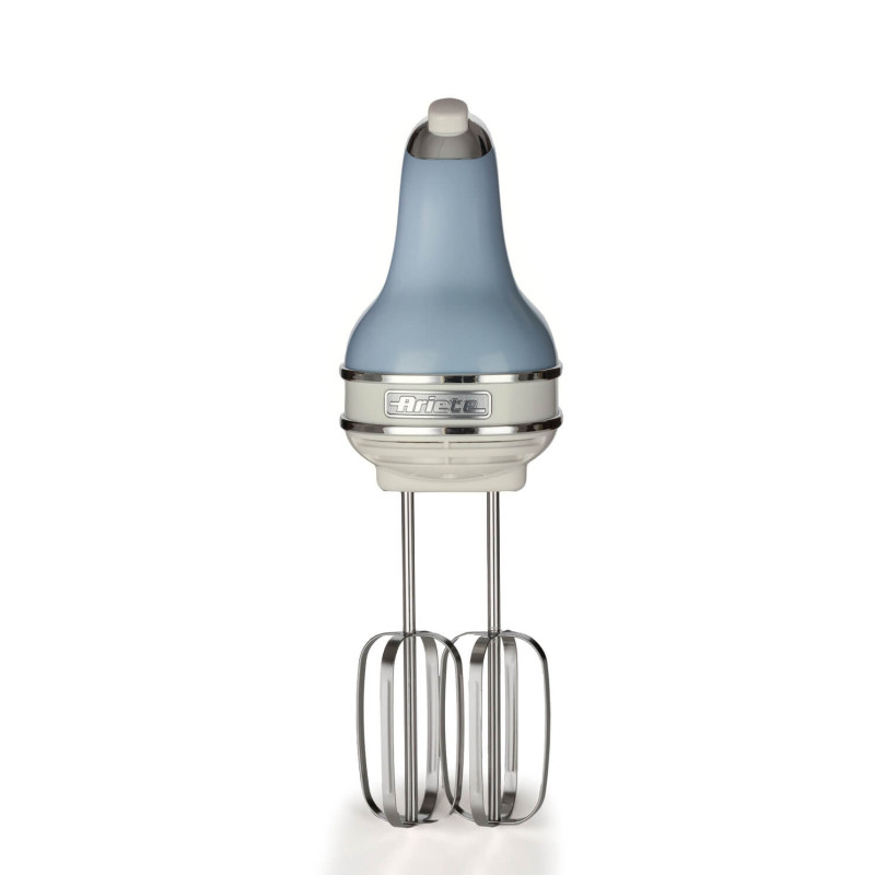 Sbattitore vintage 450W 5 velocità turbo 2 fruste celeste