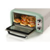 Forno elettrico vintage 800W 10L doppio vetro verde rétro