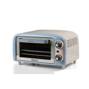 Forno elettrico vintage 800W 10L doppio vetro celeste rétro