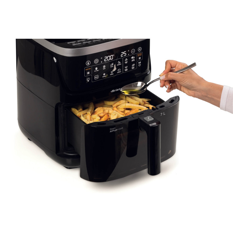 Friggitrice ad aria vapore grill 1700W 10 funzioni nero