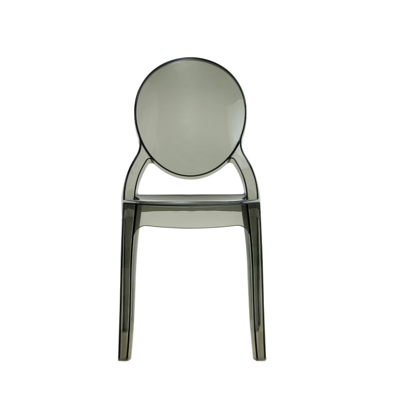 Set 4 sedie Gaeta metacrilato fumé moderne per cucina e bar