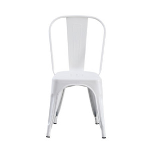 Set 4 sedie industrial metallo bianco cucina soggiorno bar