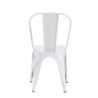 Set 4 sedie industrial metallo bianco cucina soggiorno bar