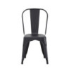 Set 4 sedie industrial metallo nero cucina soggiorno bar