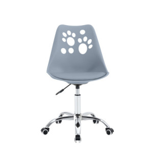 Zoom Set Da 4 sedie Samira In Polipropile Grigio Con Cuscino Per Soggiorno, Cucina E Arredo Bar