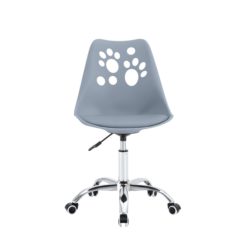 Set 4 sedie Samira grigio polipropilene con cuscino moderne