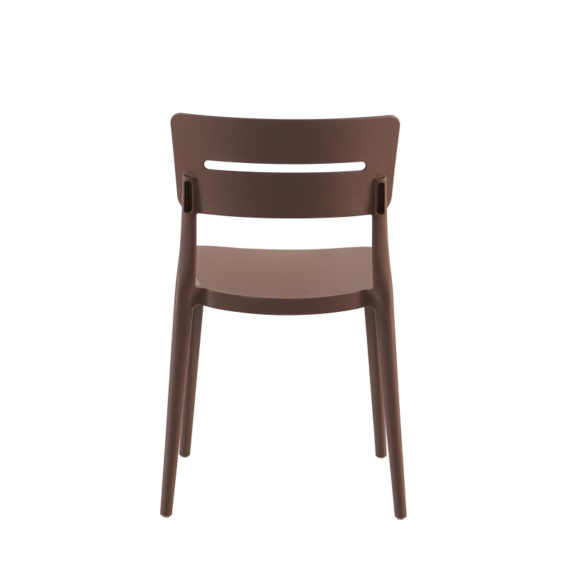 Set 4 sedie Bella bronzo polipropilene moderne per cucina e bar