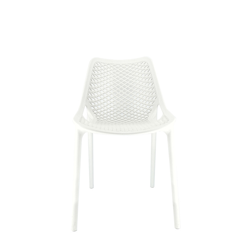 Set 4 sedie Braga 2 polipropilene bianco moderne per cucina e bar