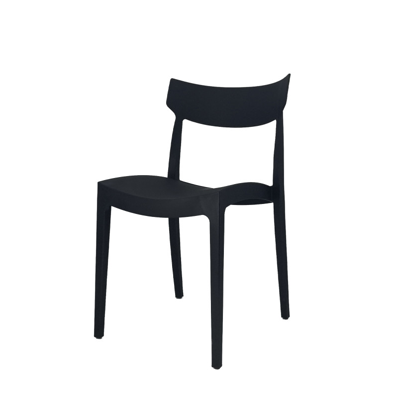 Set 4 sedie Cordoba antracite polipropilene moderne cucina bar