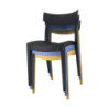 Set 4 sedie Cordoba antracite polipropilene moderne cucina bar