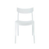 Set 4 sedie Cordoba bianca polipropilene moderne cucina bar