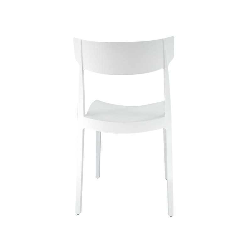 Set 4 sedie Cordoba bianca polipropilene moderne cucina bar