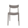 Set 4 sedie Cordoba tortora polipropilene moderne cucina bar