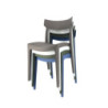 Set 4 sedie Cordoba tortora polipropilene moderne cucina bar
