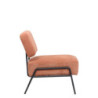 Poltrona Morgana tessuto millerighe ruggine classica elegante