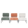 Poltrona Morgana tessuto millerighe tortora classica elegante