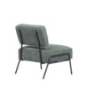 Poltrona Morgana tessuto millerighe verde classica elegante