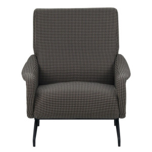 Poltrona Marilyn pied de poule tortora classica elegante salotto