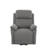 Poltrona relax Eugenia 2 motori USB tessuto cenere moderna